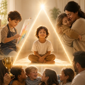 A reflective portrait used for the Childhood Development Triangle assessment.
